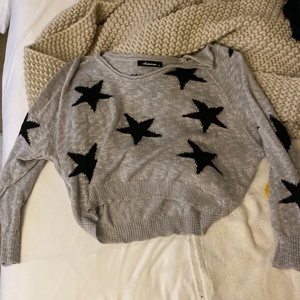 Cropped Star Sweater
